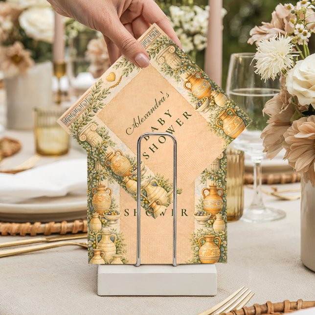 Greek Olive Baby Shower Napkins (Creator Uploaded)
