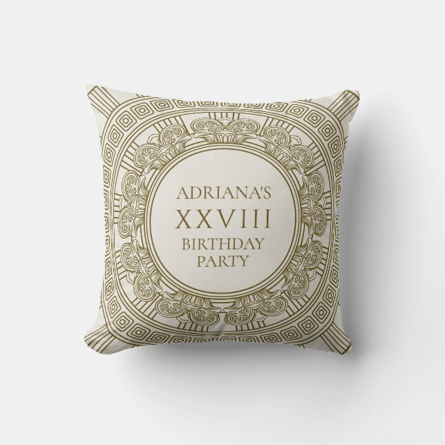 Greek or Roman birthday party Throw Pillow (Front)