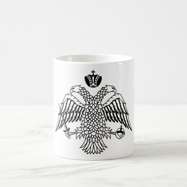Greek Orthodox Church flag Mount Athos religious Coffee Mug (Center)