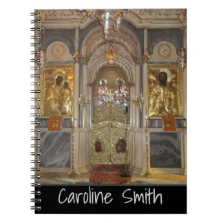 Greek Orthodox Church Iconostasis with your name Notebook