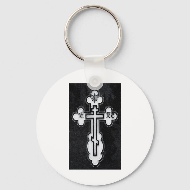 Greek Orthodox Cross Keychain (Front)