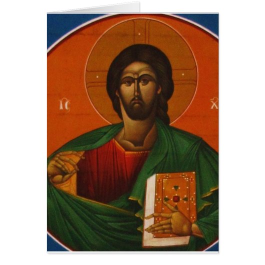 GREEK ORTHODOX ICON JESUS CHRIST CARDS (Front)