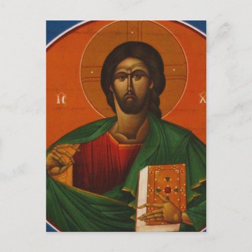 GREEK ORTHODOX ICON JESUS CHRIST POSTCARD