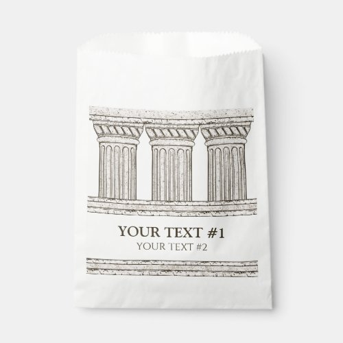 Greek party with custom text and stone elements favor bag