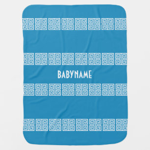 Greek Pattern custom baby blanket