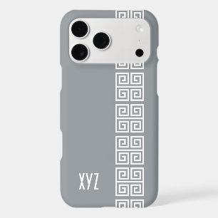 Greek pattern custom monogram cases