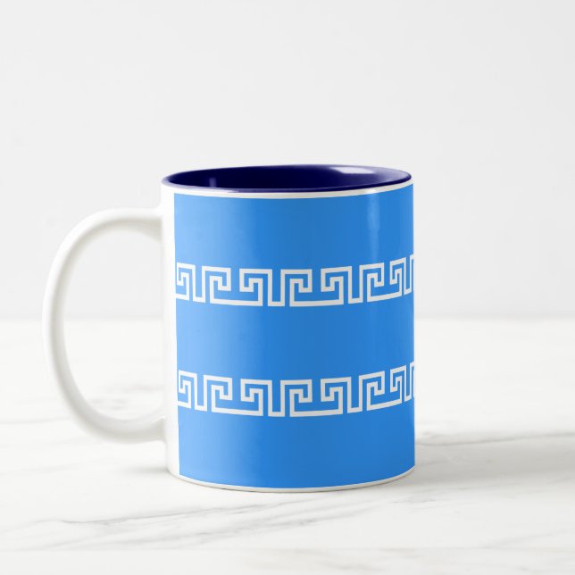 Greek Pattern mug - choose style & color (Left)