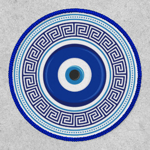 Greek Pattern Nazar Amulet Patch