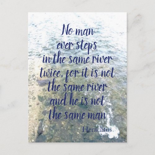 Greek Philosopher Heraclitus River Quote Postcard