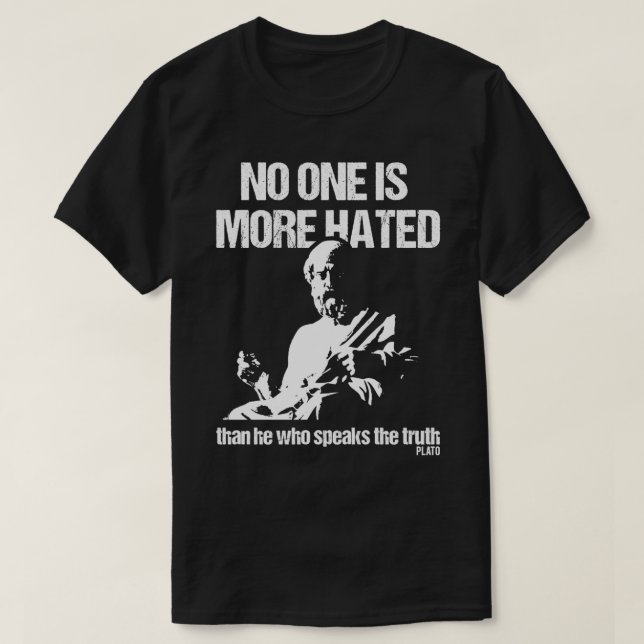 Greek Philosopher Plato Quote T-Shirt (Design Front)