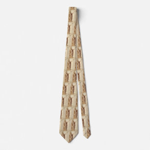 Greek Philosopher with Human Skull by Michelangelo Neck Tie