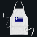 Greek pride adult apron<br><div class="desc">Greek pride featuring the flag of Greece. Show support for the Greek Olympic team or your Greek herritage!</div>