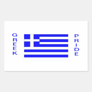 Greek Pride . Greece Flag Rectangular Sticker