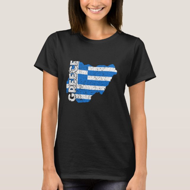 Greek Pride Map Hellenes Greek Roots Hellenic Gree T-Shirt (Front)