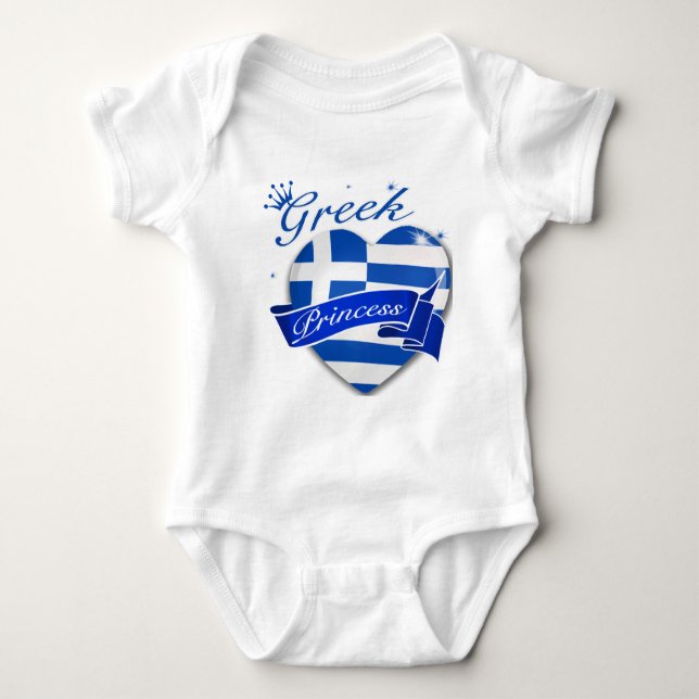 Greek Princess Baby Bodysuit (Front)
