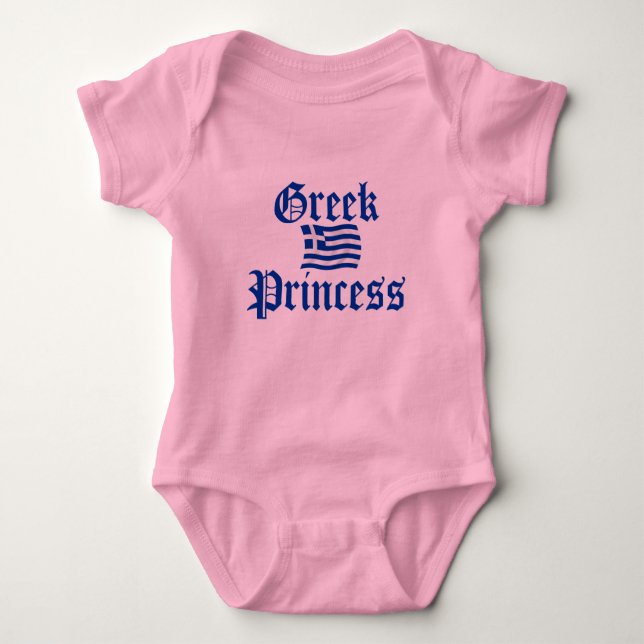 Greek Princess Baby Bodysuit (Front)