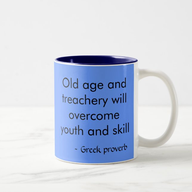 Greek Proverb Two-Tone Coffee Mug (Right)