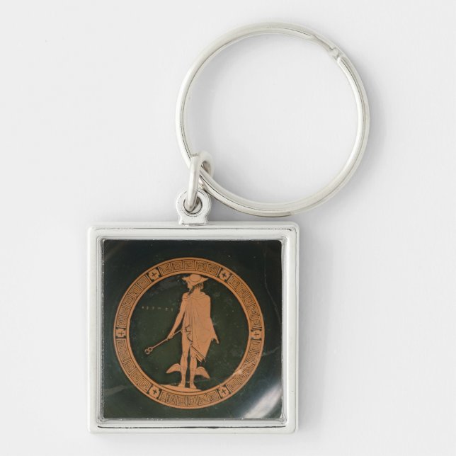 Greek red-figure cup, depicting the god Hermes Keychain (Front)