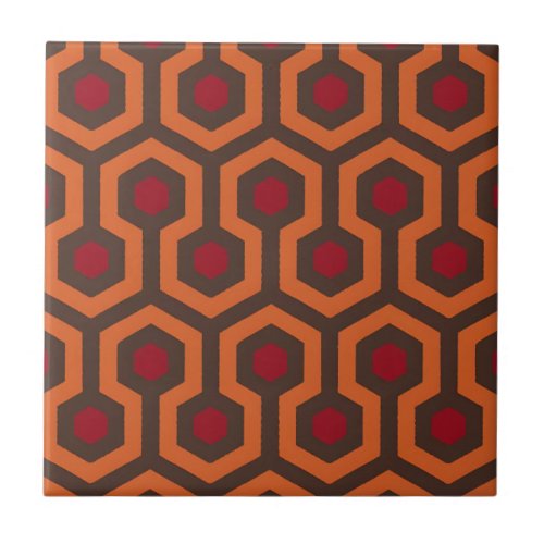 greek red orange pattern tiles