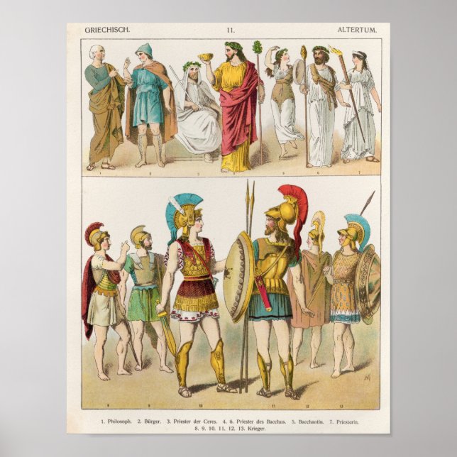 Greek Religious and Military Dress Poster (Front)