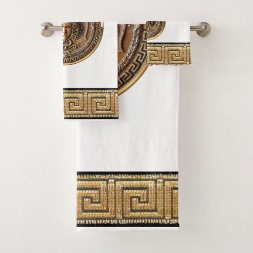 Greek Revival Medusa  Bath Towel Set