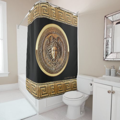 Greek Revival Medusa Shower Curtain