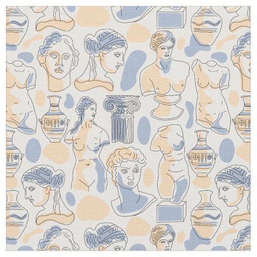 Greek Roman Sculpture Pattern Fabric