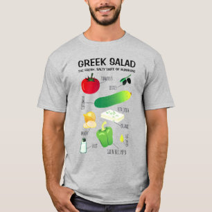 Greek Salad Ingredients - A Taste of Sunshine T-Shirt