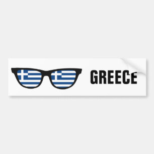 Greek Shades custom text & color bumpersticker Bumper Sticker