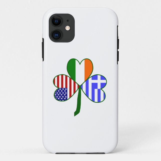 Greek Shamrock Case-Mate iPhone Case (Back)