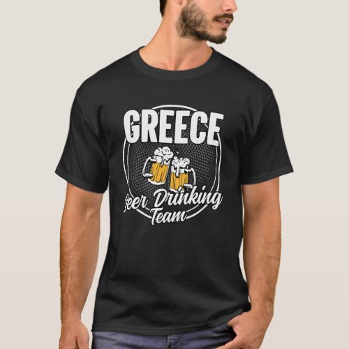 Greek Squad Ale  Greece Beer Drinking Team T_Shirt