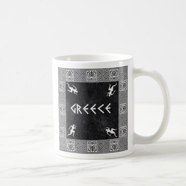 Greek square pattern coffee mug (Right)