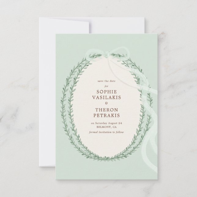 Greek Stefana Save The Date (Front)