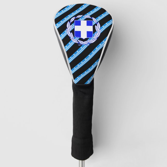 Greek stripes flag golf head cover (Front)