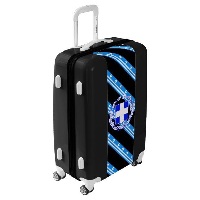 Greek stripes flag luggage (Rotated Left)