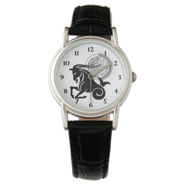 Greek style Capricorn Sea-goat graphic Watch (Front)