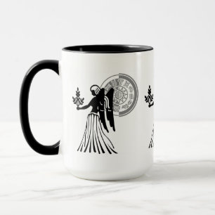 Greek style Virgo Virgin Zodiac Chart Mug
