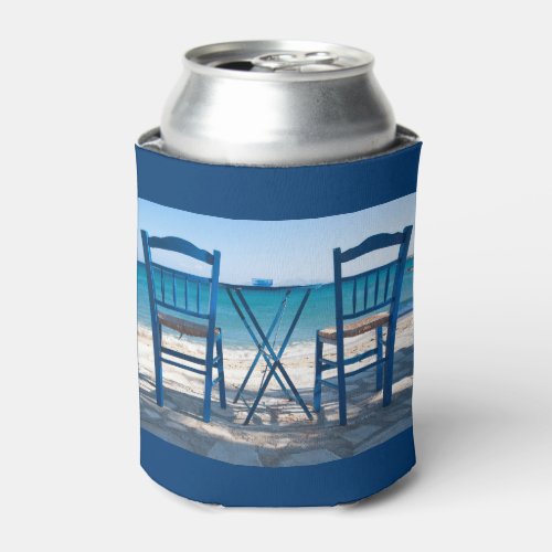 Greek taverna I love greece photo Can Cooler