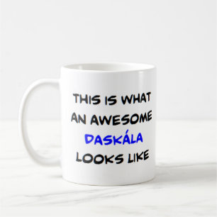greek teacher daskala, awesome coffee mug