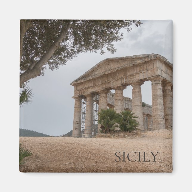 Greek temple at Segesta, Sicily Magnet (Front)