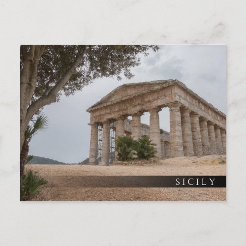 Greek temple at Segesta Sicily Postcard
