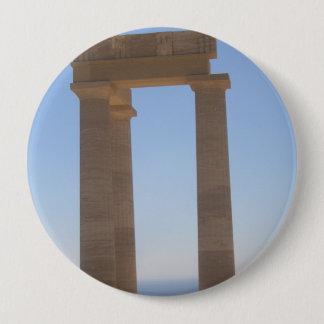 Greek Temple Round Badge Button