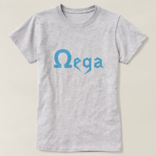 Greek text Ωega the last letter in Greek alphabet T-Shirt