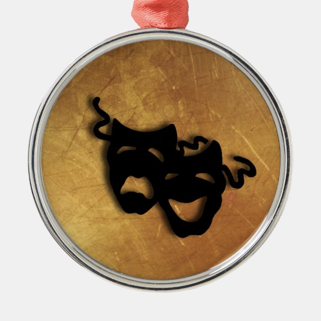 Greek Theater Mask of Comedy and Tragedy Ornament (Front)