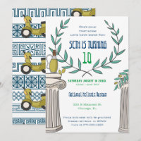 Greek Themed Party Invitation