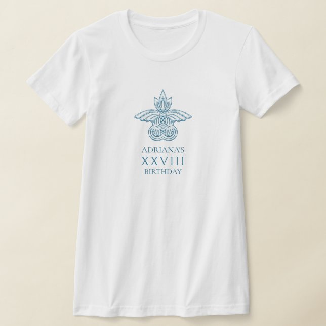 Greek toga birthday party with blue element T-Shirt (Laydown)