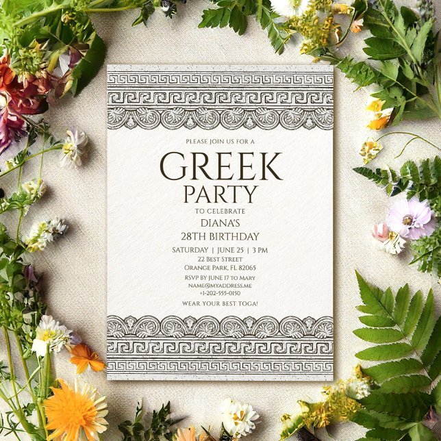 Greek Toga Invite with Stone elements (Creator Uploaded)