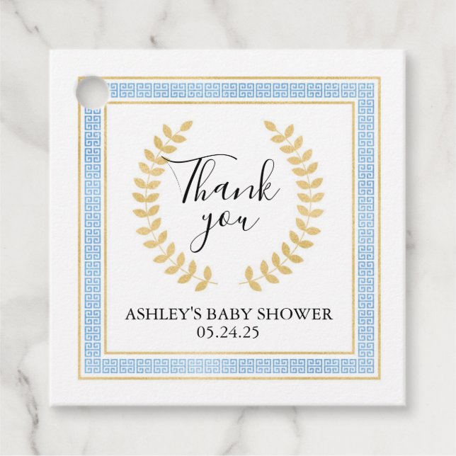 Greek Toga Party Favor Tag (Front)