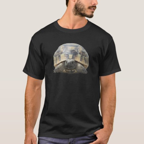 Greek Tortoise Testudo Tucked In Shell Cut Out T_Shirt
