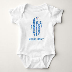 Greek touch fingerprint flag baby bodysuit
